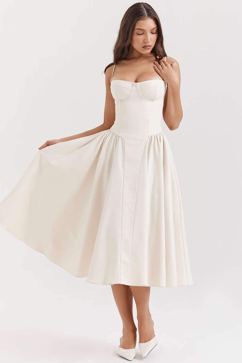 PENELOPE MIDI DRESS - CREAM