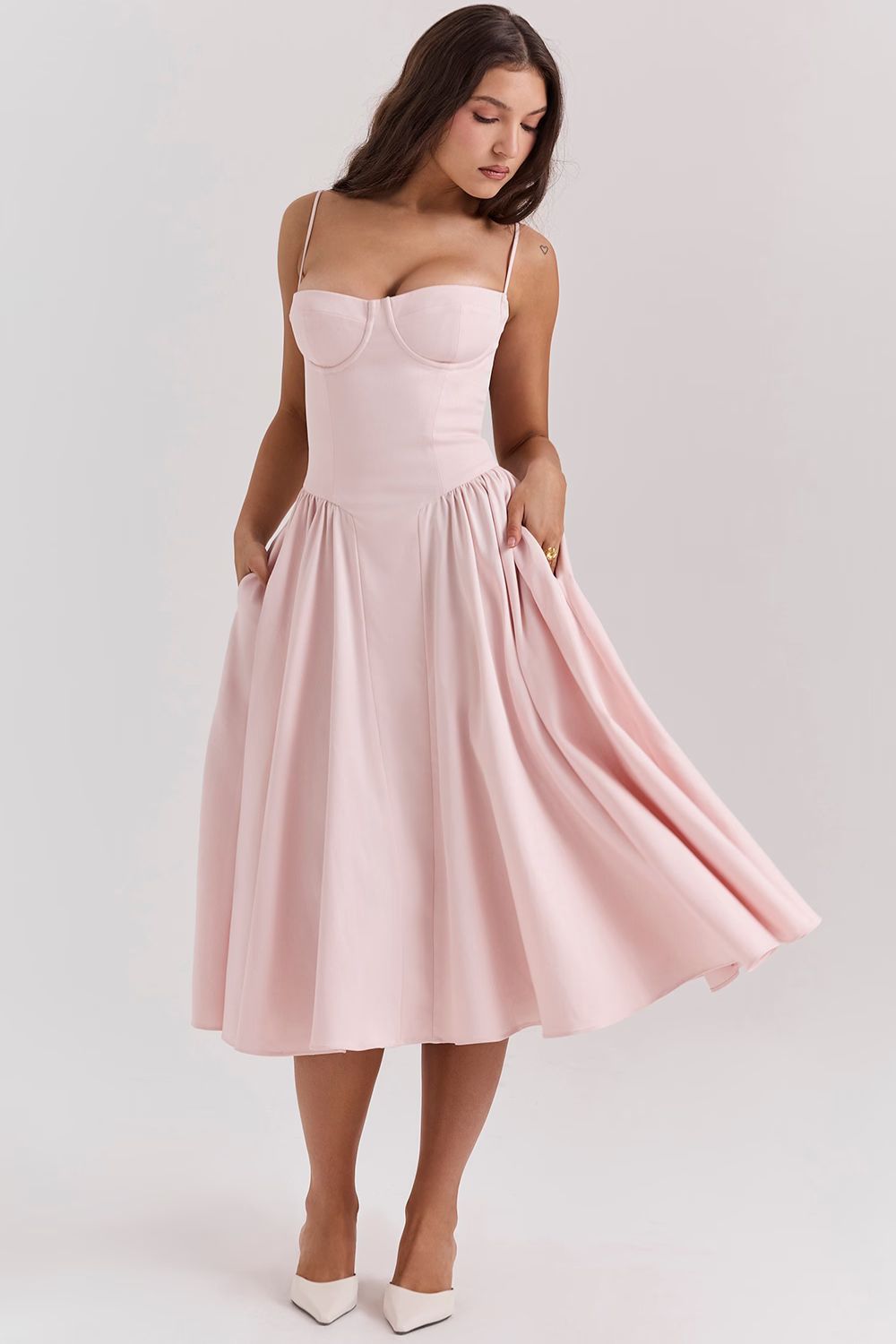 PENELOPE MIDI DRESS - BLUSH