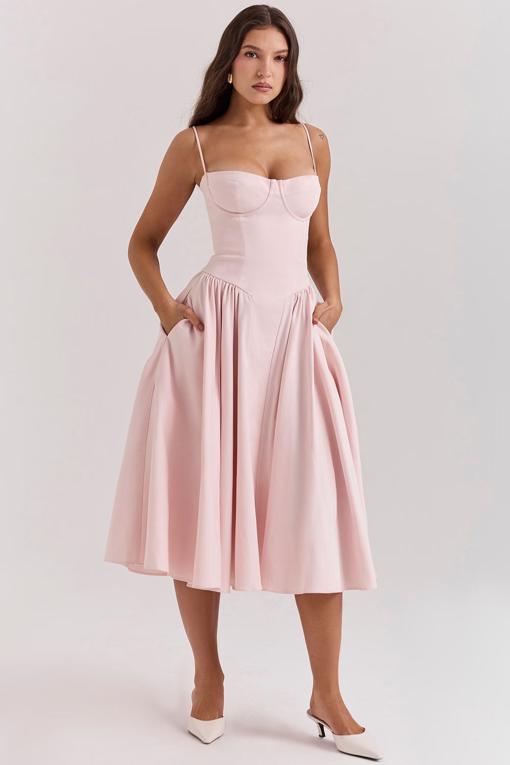 PENELOPE MIDI DRESS - BLUSH